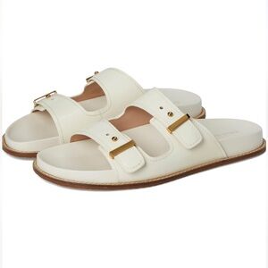 Cole Haan Marisol Footbed Sandals, Leather upper in Ivory, women’s size 11
